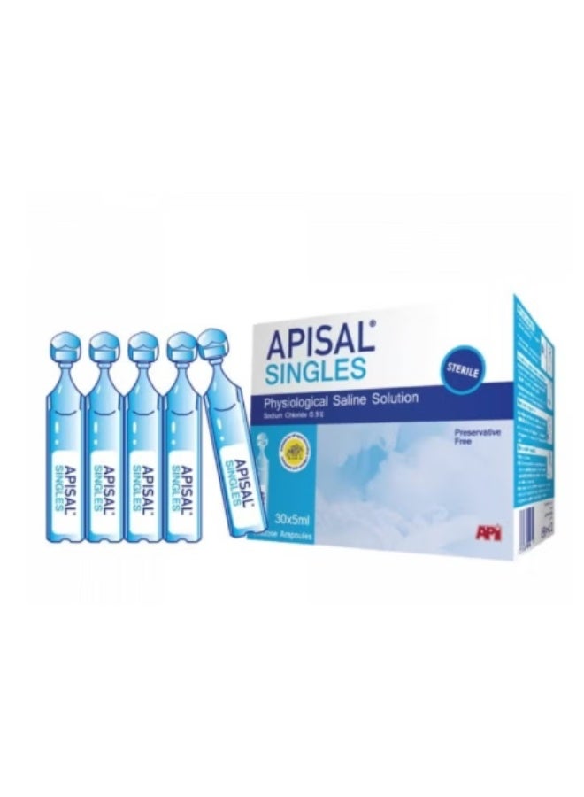 Apisal singles physiological saline solution 30×5ml